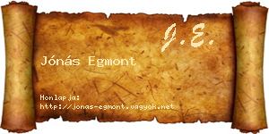Jónás Egmont névjegykártya