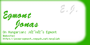 egmont jonas business card